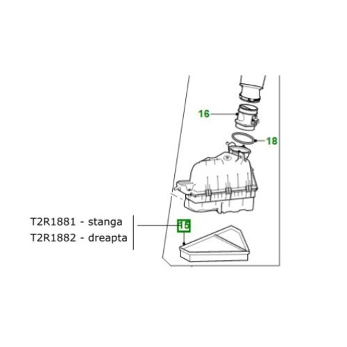 Filtru aer dreapta Jaguar F-Type T2R1882