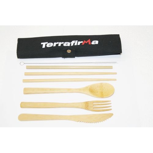 Set tacamuri bambus camping Terrafirma TF1725