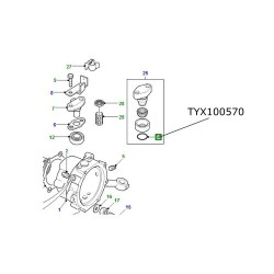 Oring pivot sfera LR Defender de la 1999 TYX100570