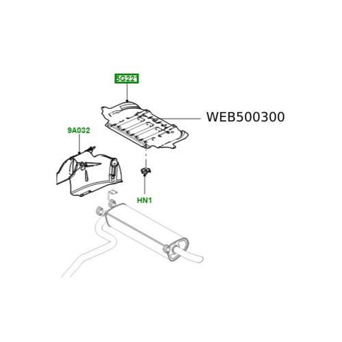 Scut termic esapament Land Rover Freelander 2 WEB500300