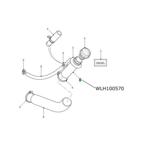 Gat umplere rezervor combustibil diesel LR Defender WLH100570